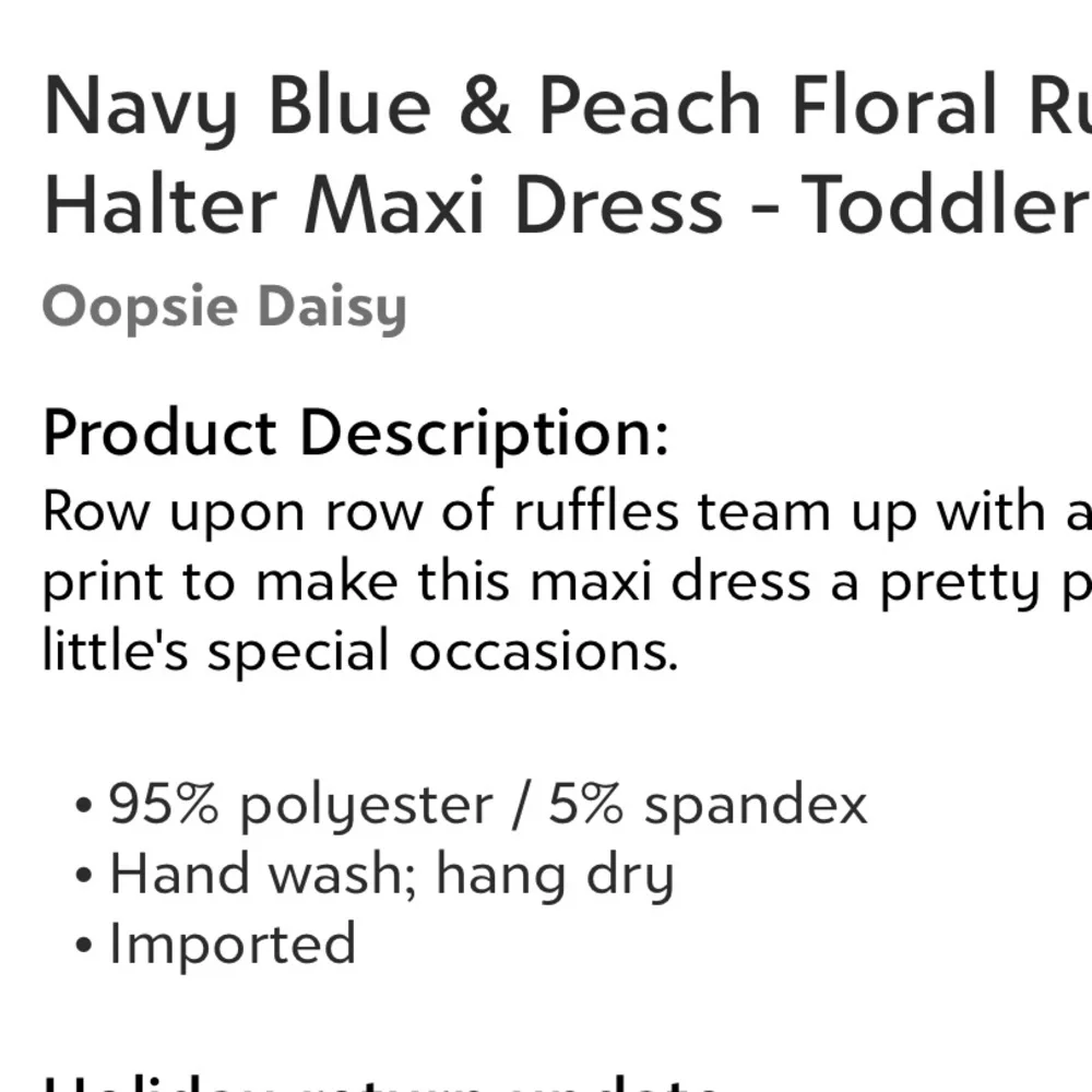 Oopsie Daisy Girls Halter Dress Size 12 - Picture 6 of 7